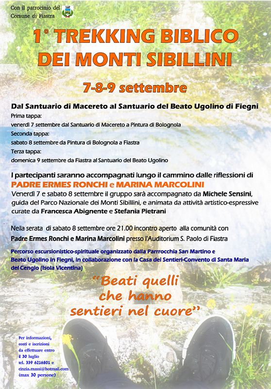 locandina trekking biblico dei Monti Sibillini