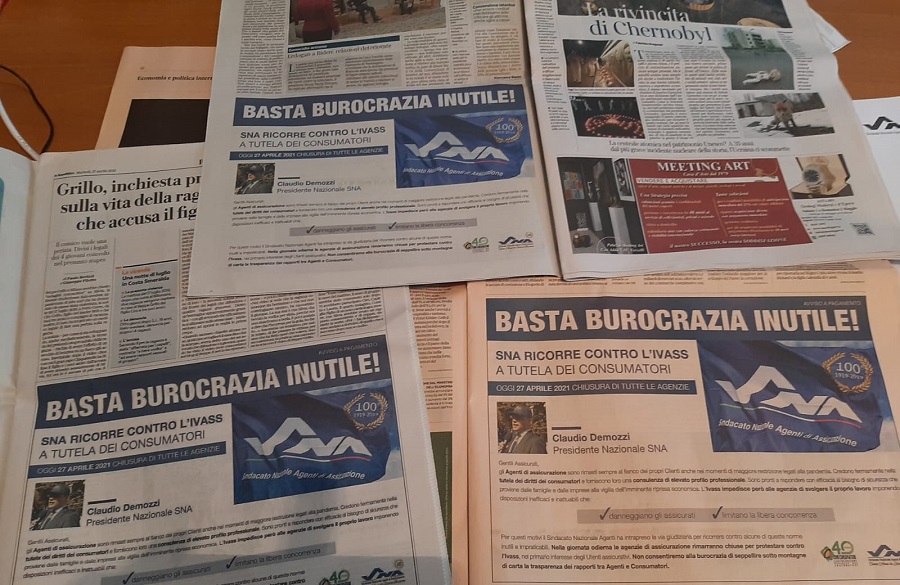 sciopero assicurazioni articoli di giornale