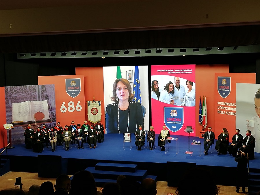 Lintervento in video della ministra Elena Bonetti