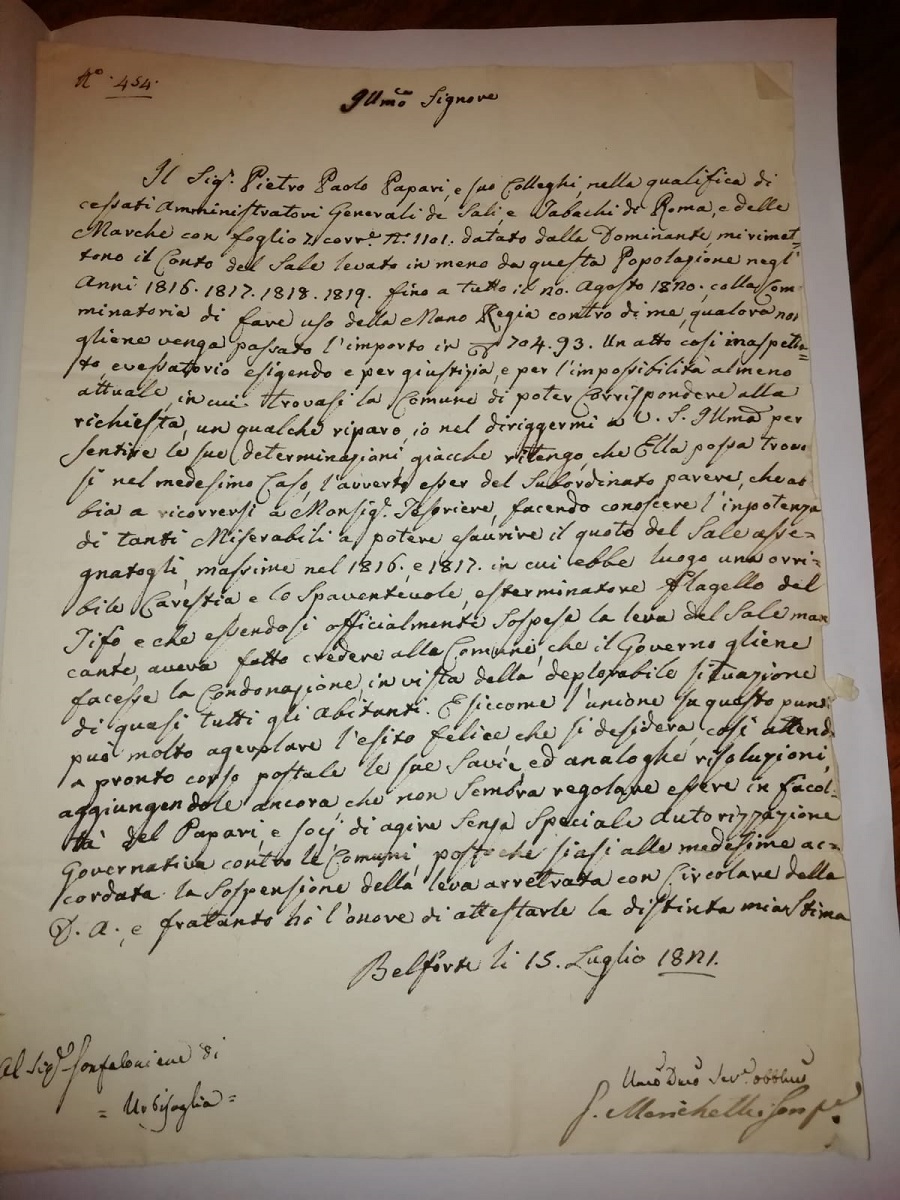 Documento Ottocento