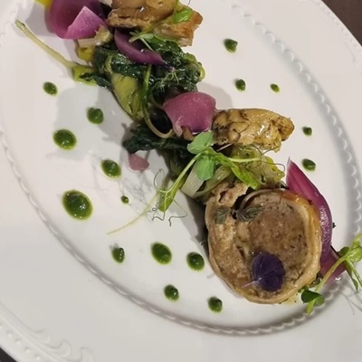 Uno dei piatti preparati dalla delegazione delle marche