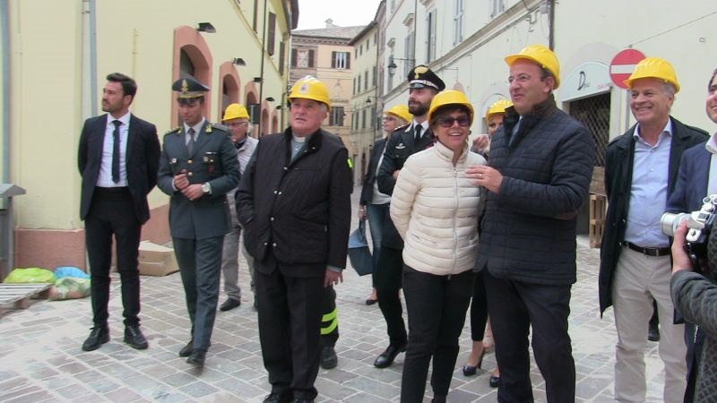 Visita commissario De Micheli a Camerino