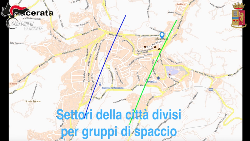 le tre zone di Macerata