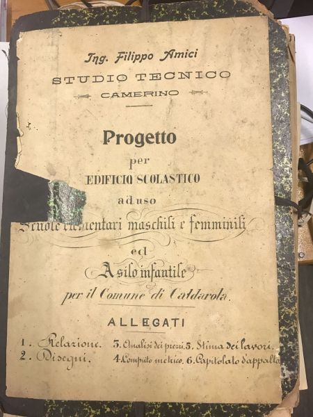 progetto scuola caldarola 1915