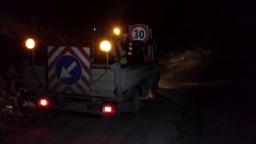 Massi sulla strada, chiusa la provinciale a Bistocco di Caldarola