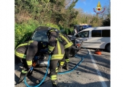 Scontro frontale in zona Pieve, due i feriti trasportati in ospedale