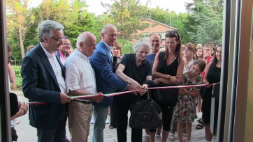 Caldarola, Taglio del nastro per il palazzetto intitolato a Milena Nardi